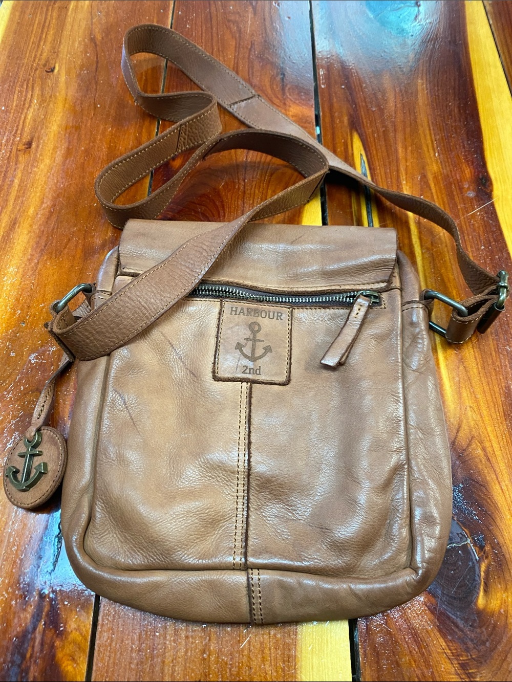 Harbour 2nd Chestnut Brown Leather Crossbody Bag